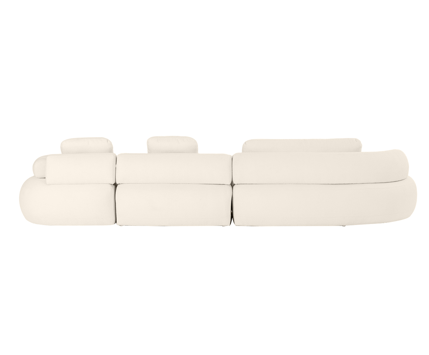 Sof&aacute; Laguna by Elle - Chaise Direita Boucle Off White VIII image number 3