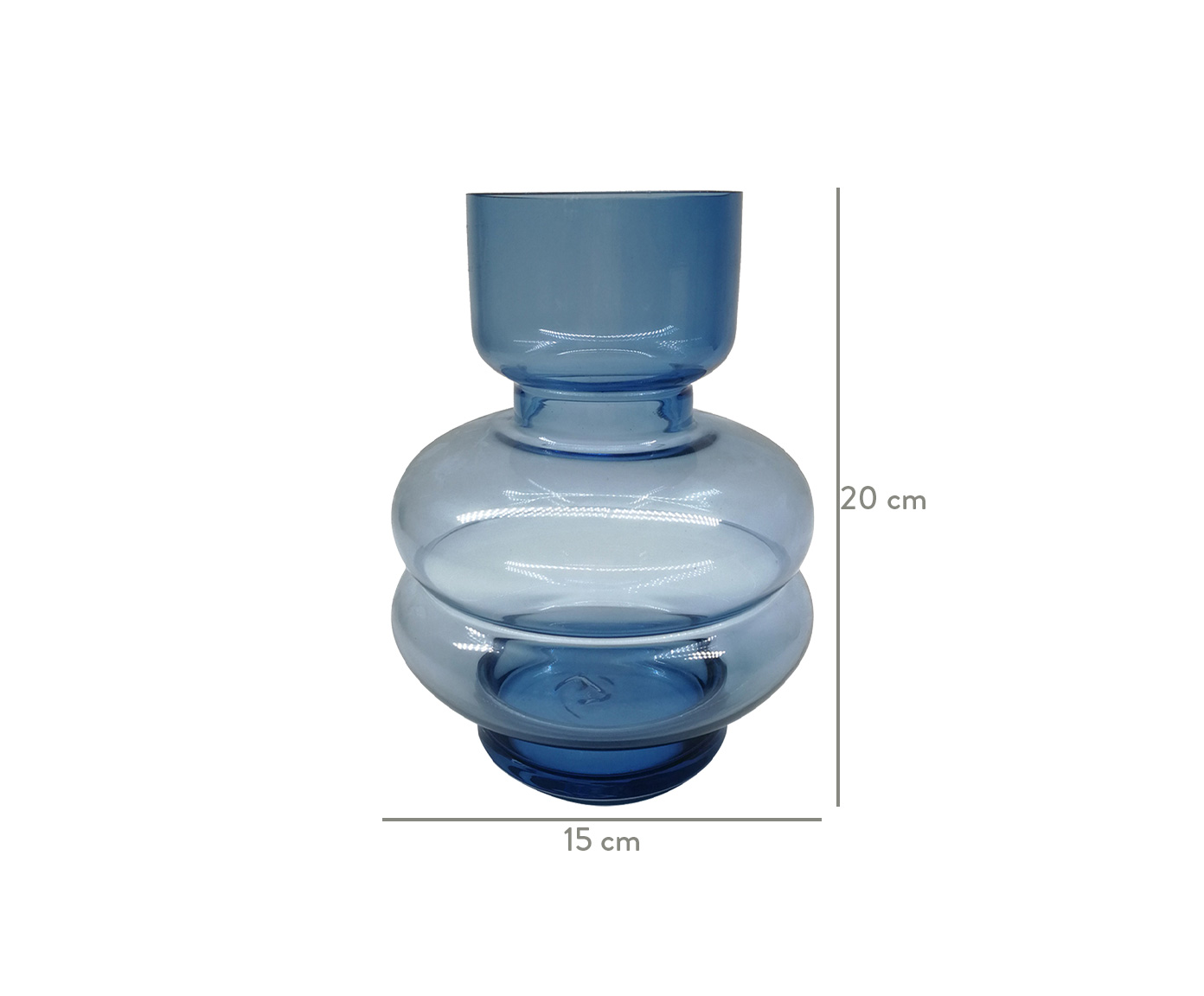 Vaso em Vidro Ivy - Azul image number 2