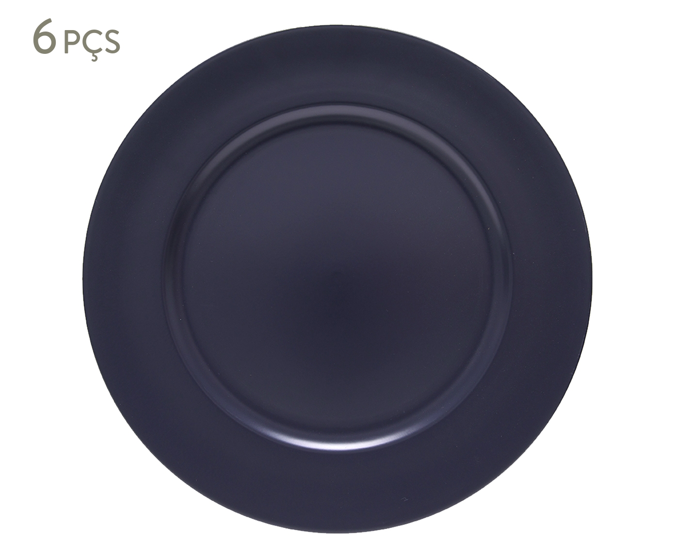 Jogo de Sousplats Basic Azul Marinho image number 0