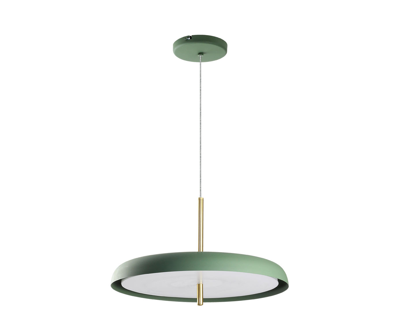 Pendente Dalu Direto Bivolt - Verde e Dourado Escovado - image 0