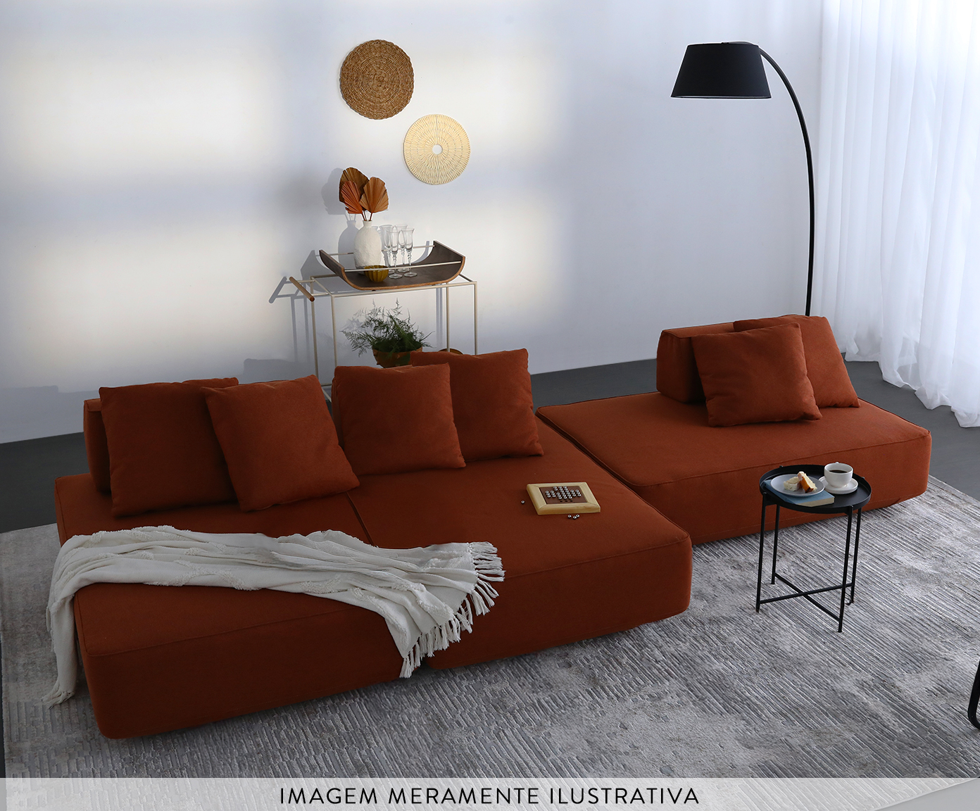 Sof&aacute; Ilha 2 M&oacute;dulos Chaise Ipu&atilde; image number 12