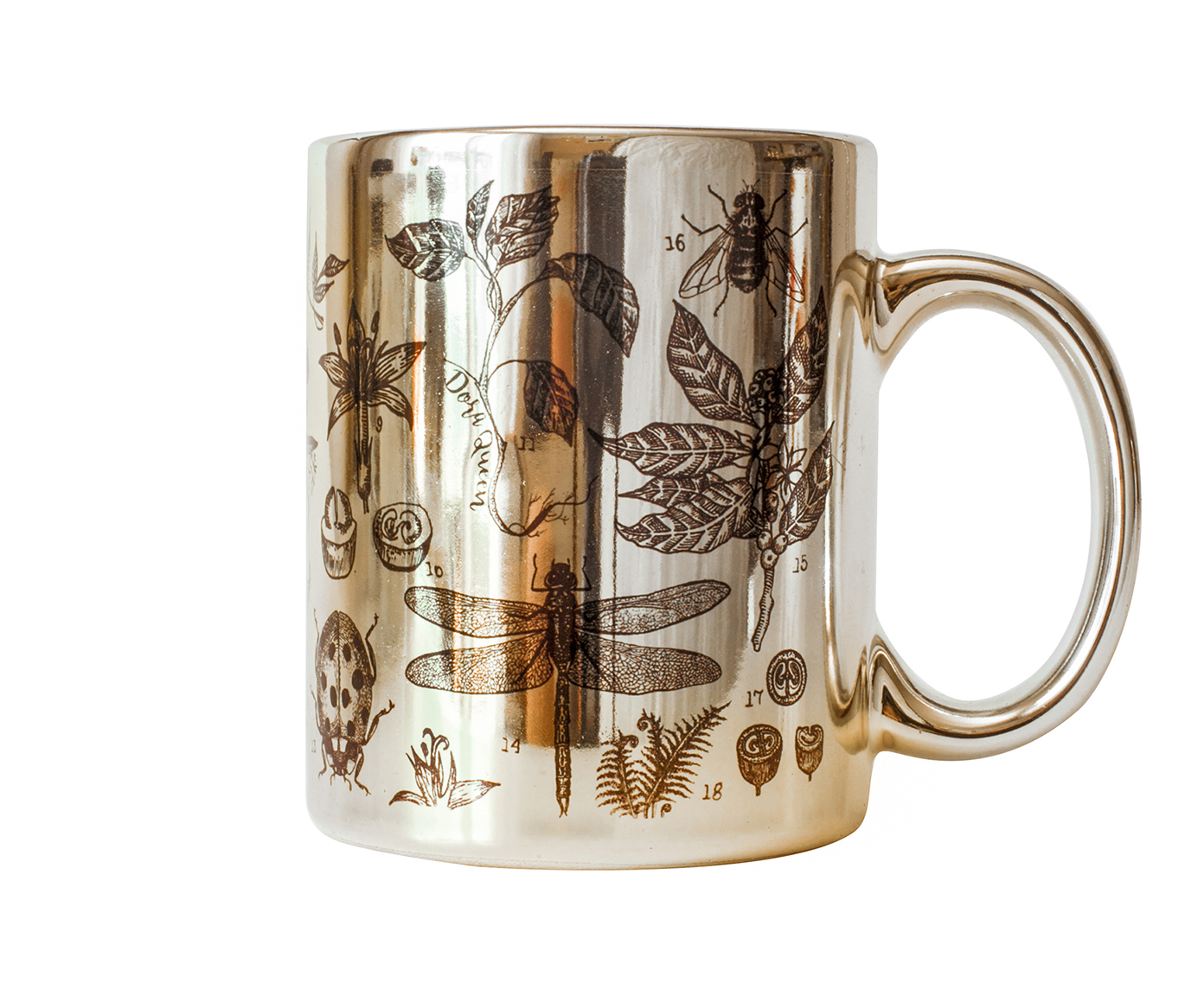 Caneca Crazy Plant Boy Dourada image number 4