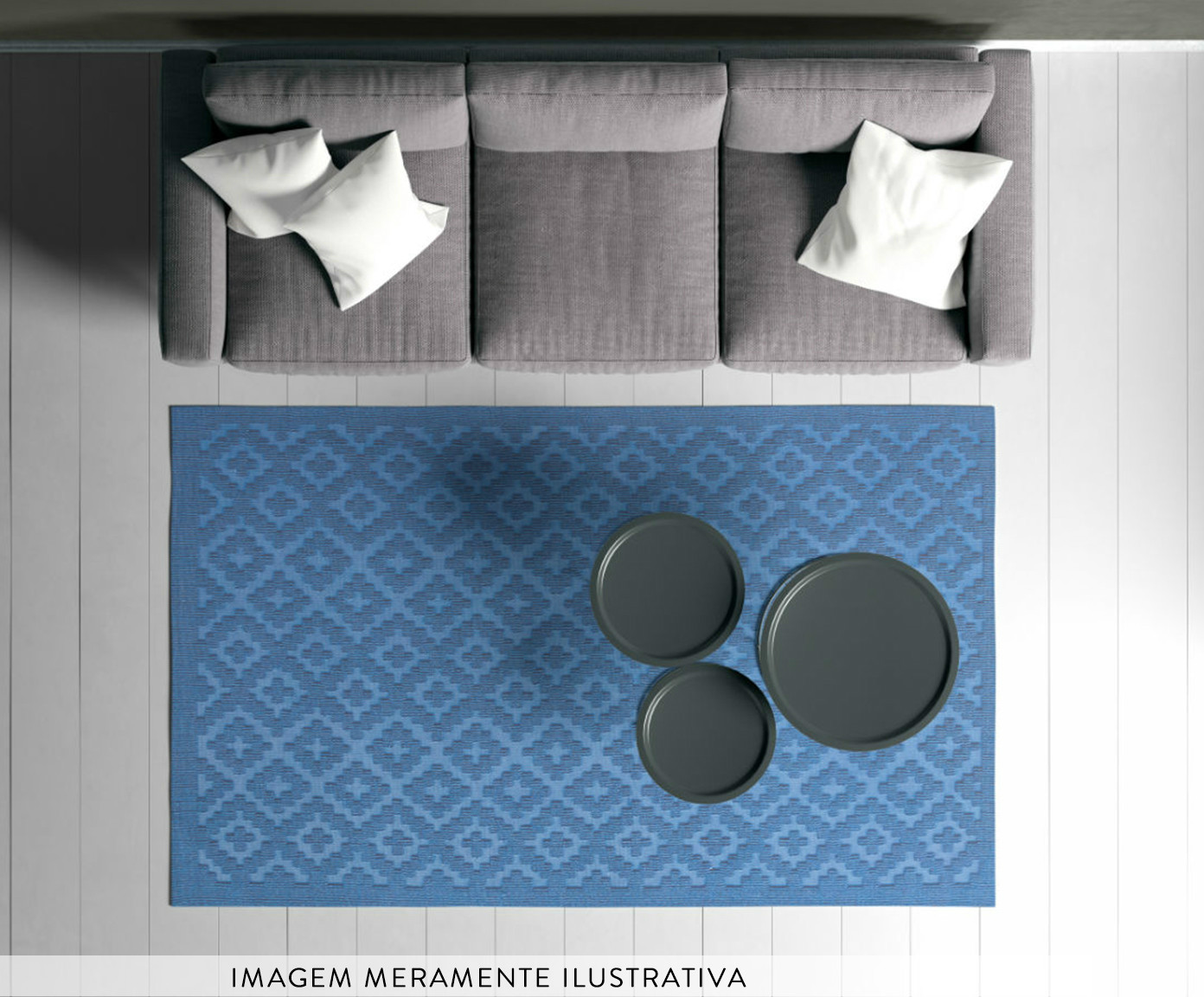 Tapete Oriental Strauss Deco Azul image number 3