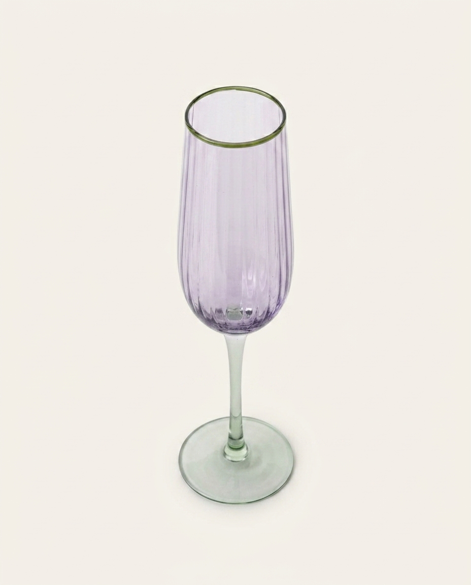 Ta&ccedil;a para Champanhe Lav&iacute;nia Roxo e Verde image number 4