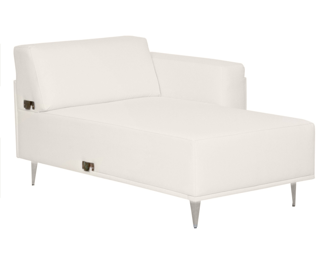 Sof&aacute; Modular com Chaise Esquerda em Linh&atilde;o Antonio Ch&aacute; Branco image number 2