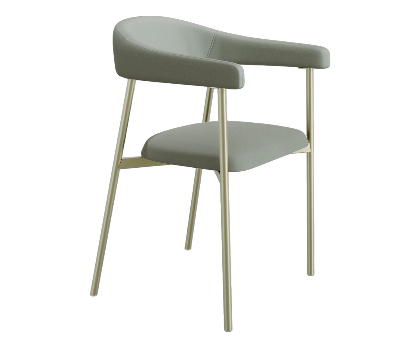 Cadeira de Jantar Angel Tecido Champanhe Off White image number 0