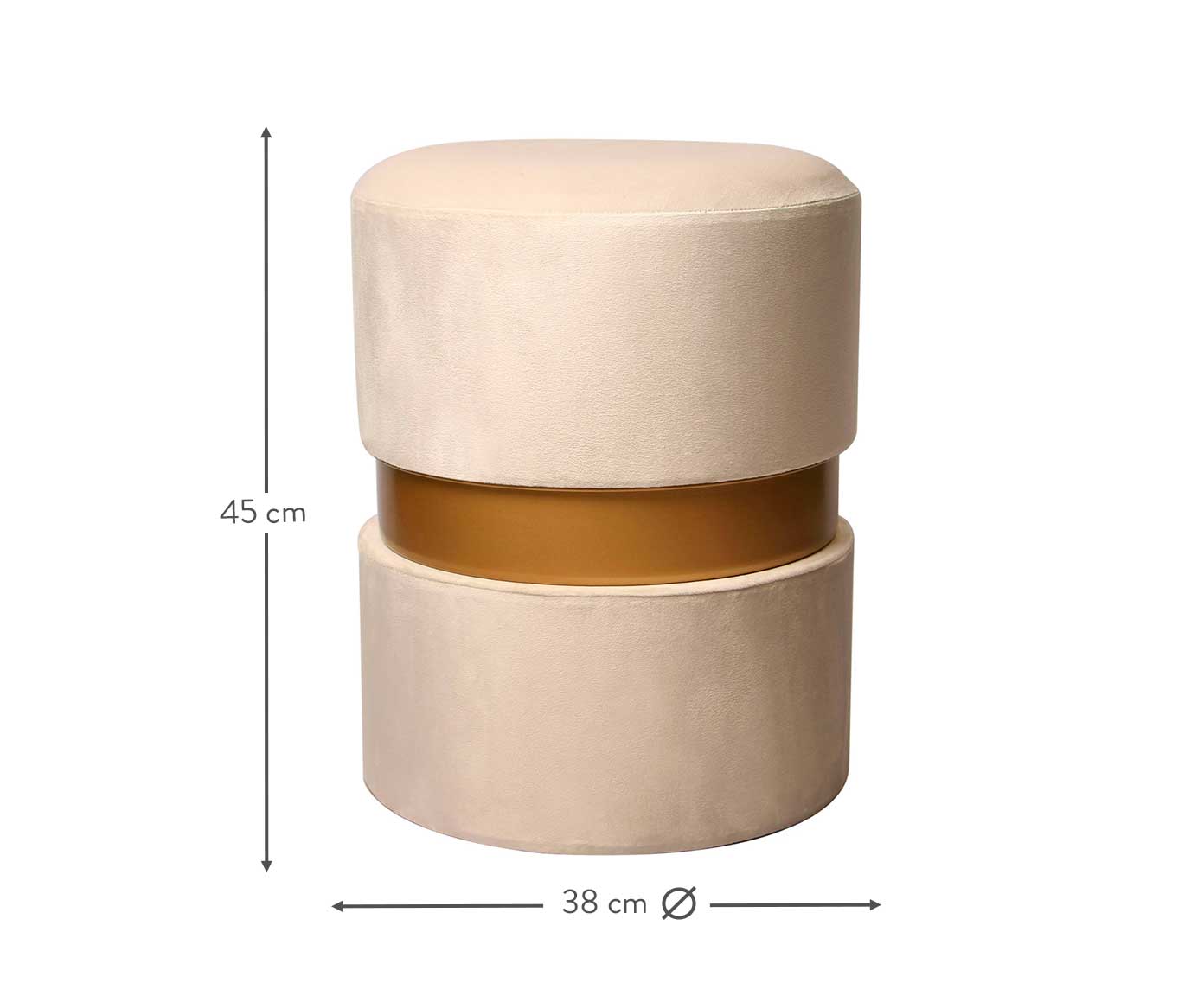 Puff Duo - Off White e Dourado image number 3