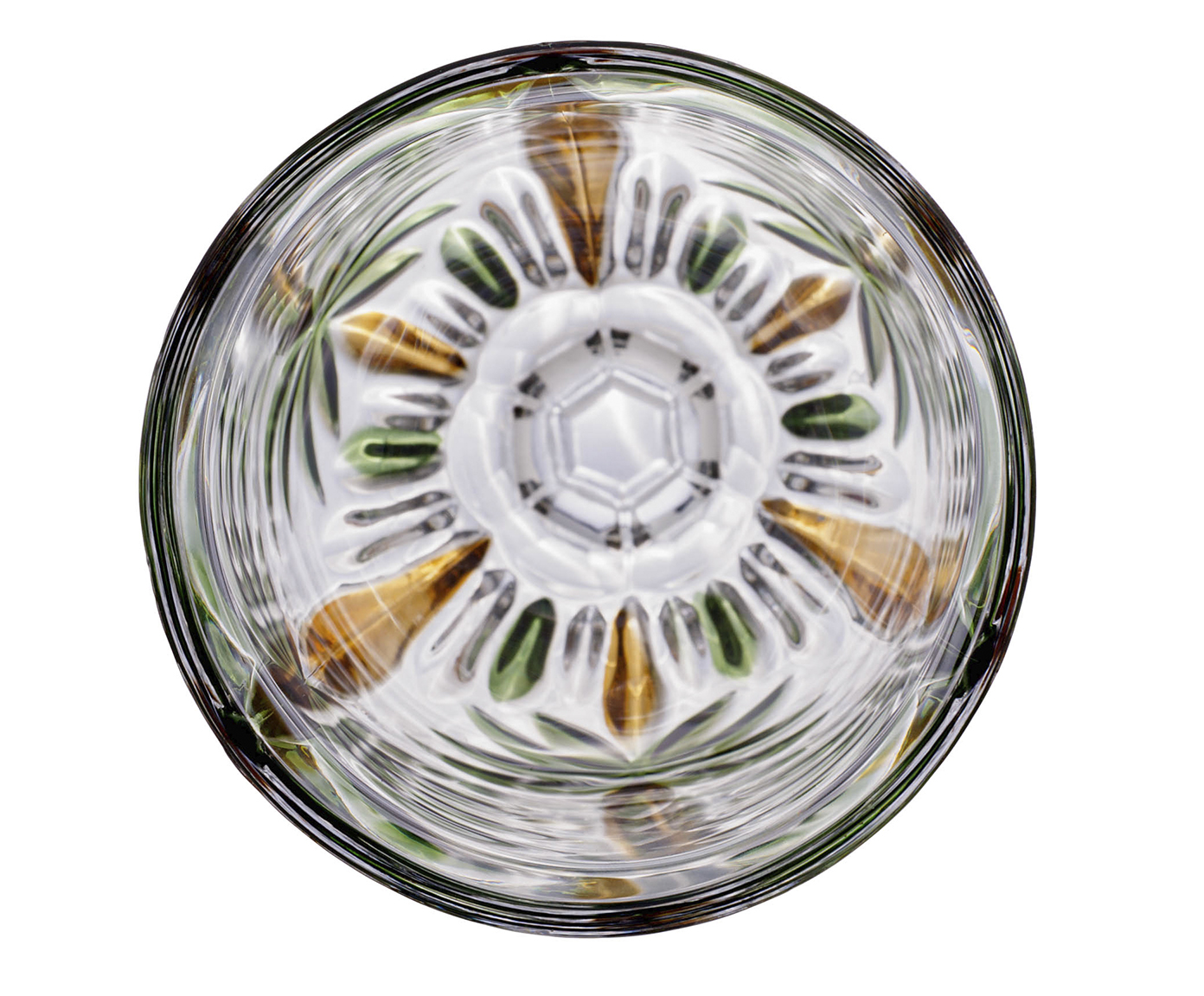 Ta&ccedil;a para &Aacute;gua de Cristal Ecol&oacute;gico Palm Tree Handpaint image number 3
