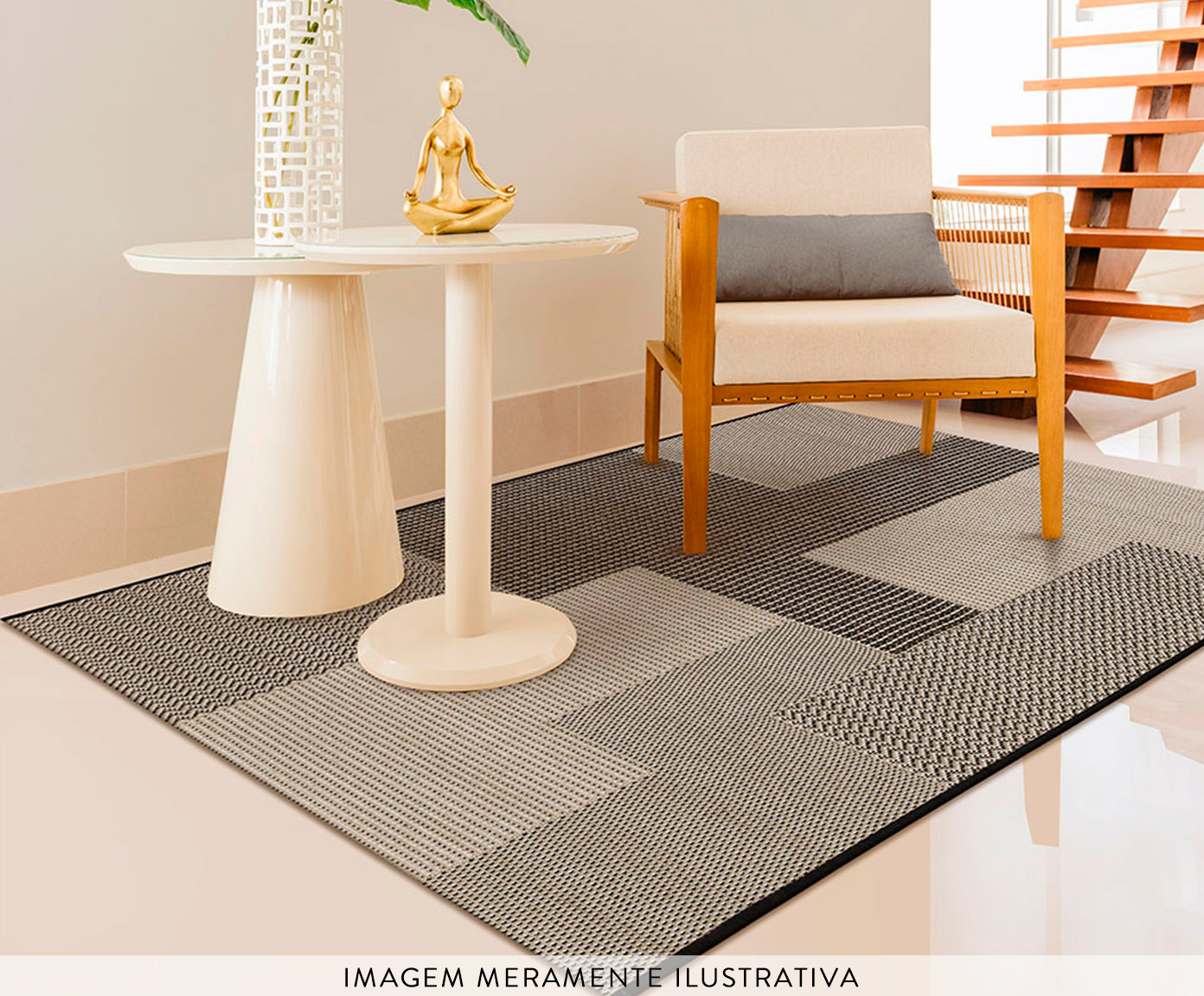 Tapete Art Boucle Quad Bege image number 2
