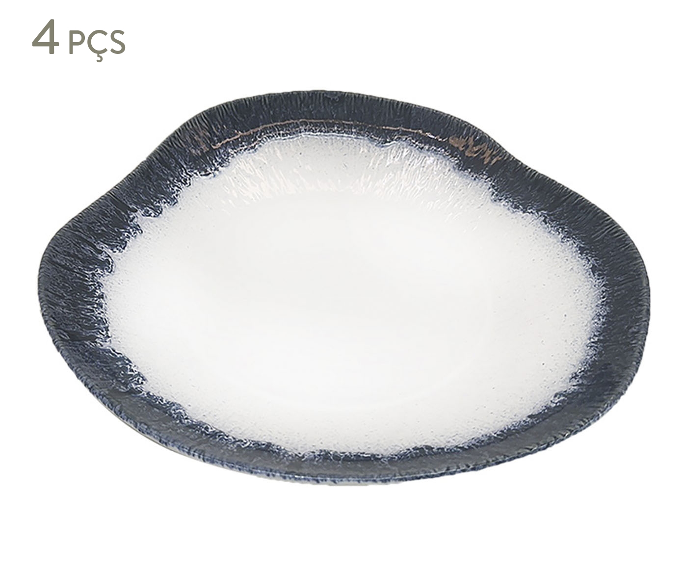 Jogo de Saladeira em Porcelana Phare Branco e Azul - image 0