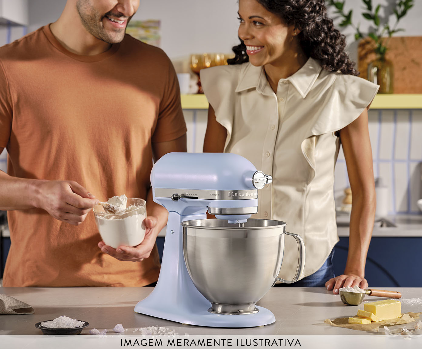 Batedeira Kitchenaid Artisan Blue Salt image number 7