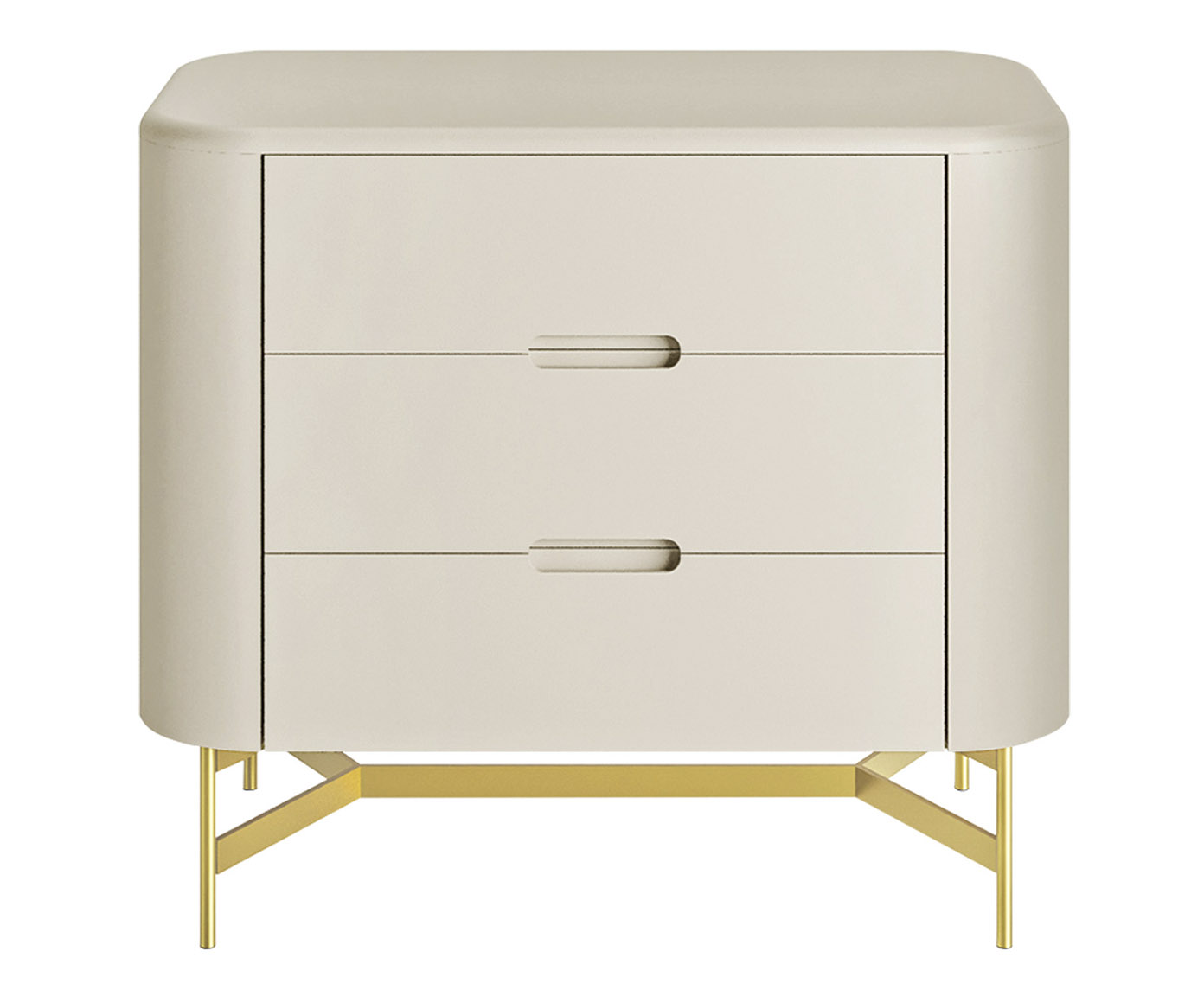 Mesa de Cabeceira Greyz Frap&ecirc; e Dourado - image 0