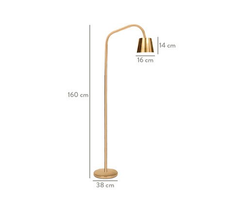 Lumin&aacute;ria de Ch&atilde;o Marlene Dourado - Bivolt image number 2