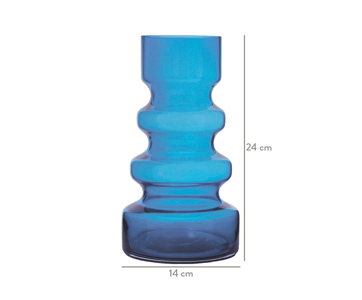 Vaso em Vidro Nanda - Azul image number 5