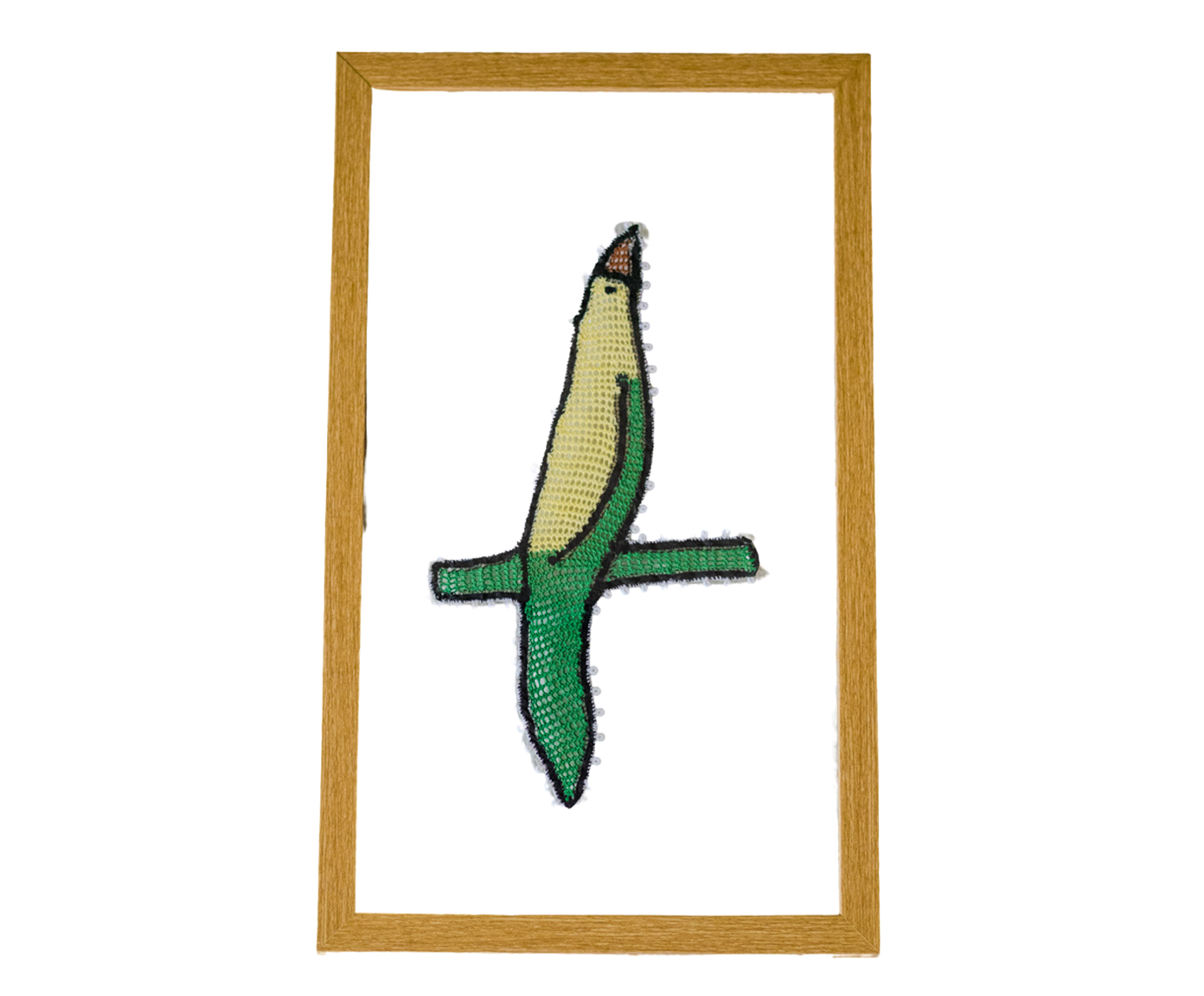 Quadro Renda Renascen&ccedil;a P&aacute;ssaro Verde image number 0