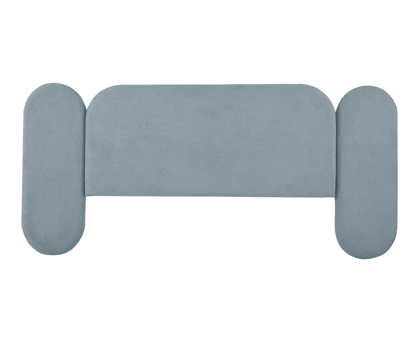 Cabeceira em Boucle Aveludado Arco Embrace Azul image number 0