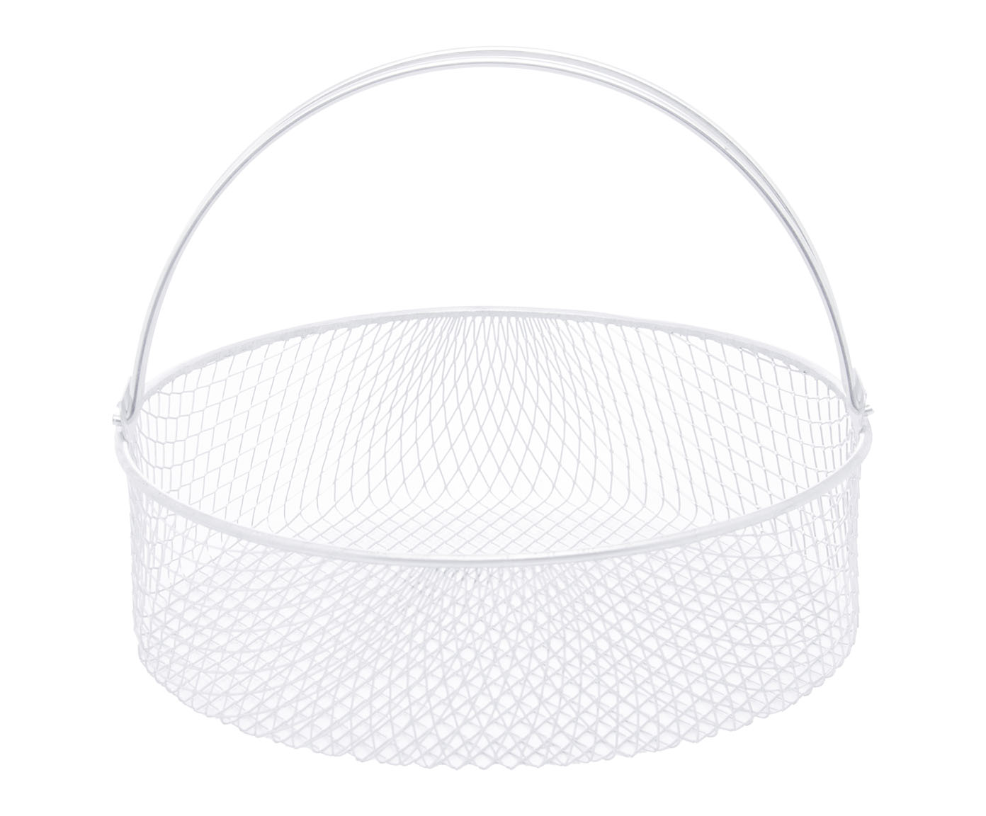 Cesto com Al&ccedil;a Redondo para Air Fryer Wolff em A&ccedil;o Inox image number 0