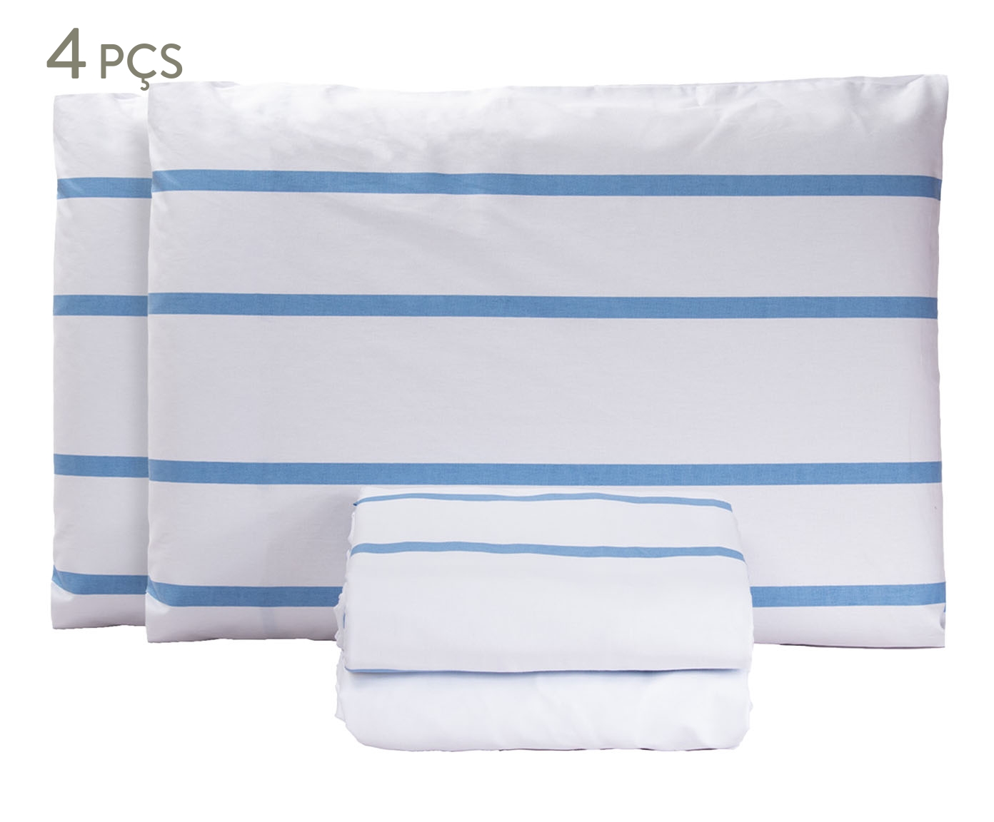 Jogo de Len&ccedil;ol Tous Les Jours Estampado Listra Azul Pijama - image 0