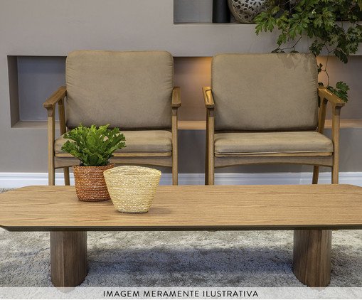 Mesa de Centro Samarini Am&ecirc;ndoa image number 1