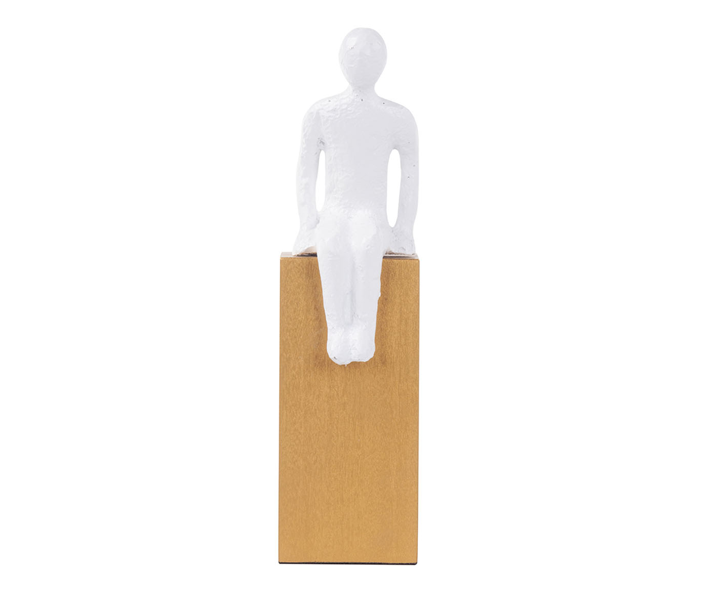 Adorno Apoiado Branco e Dourado - image 0