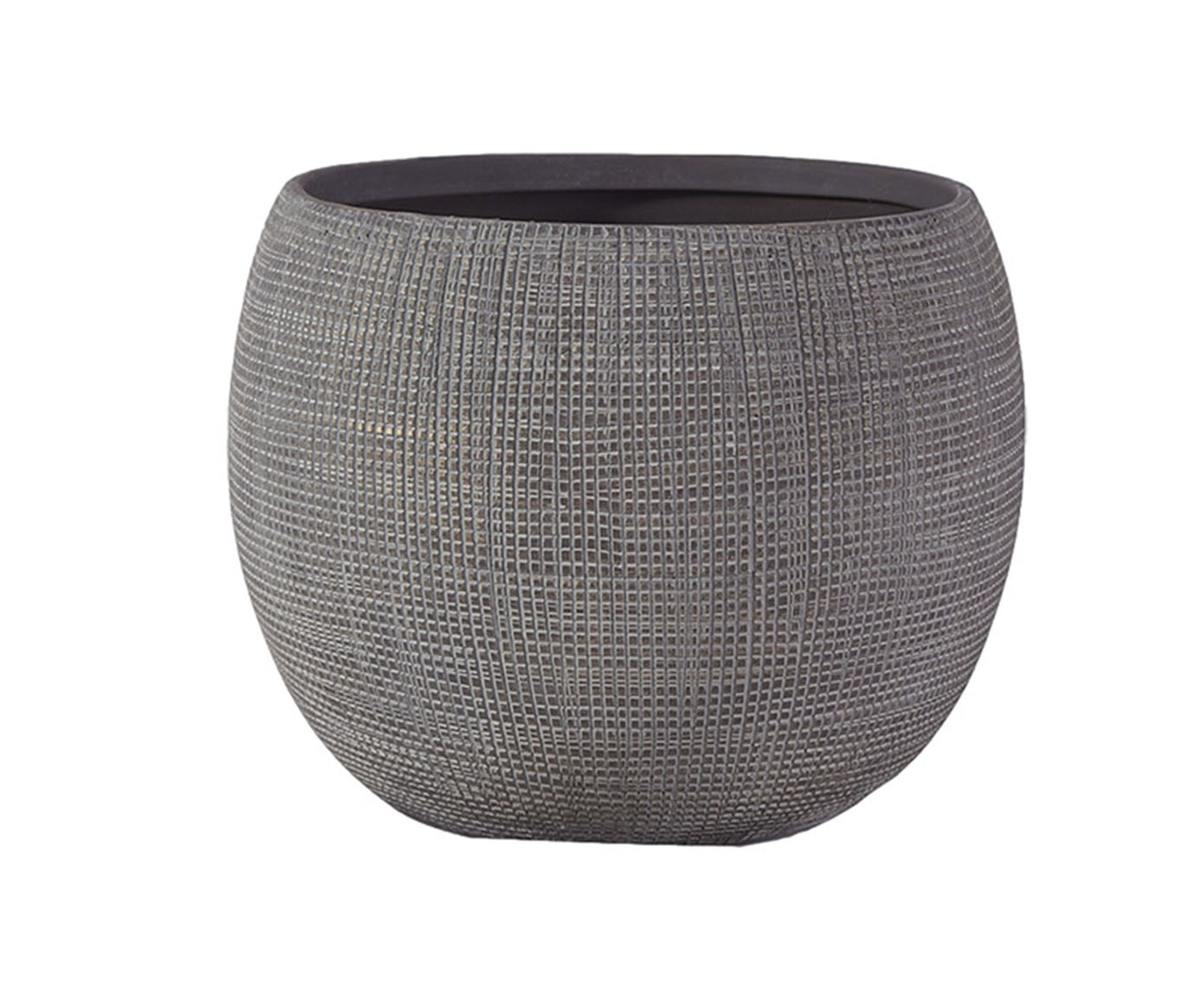 Vaso Decorativo Weft Cinza Pequeno image number 0