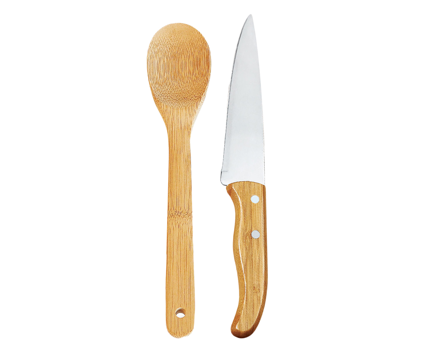 Jogo de Faca E Colher em Inox E Bambu Special Line - image 0