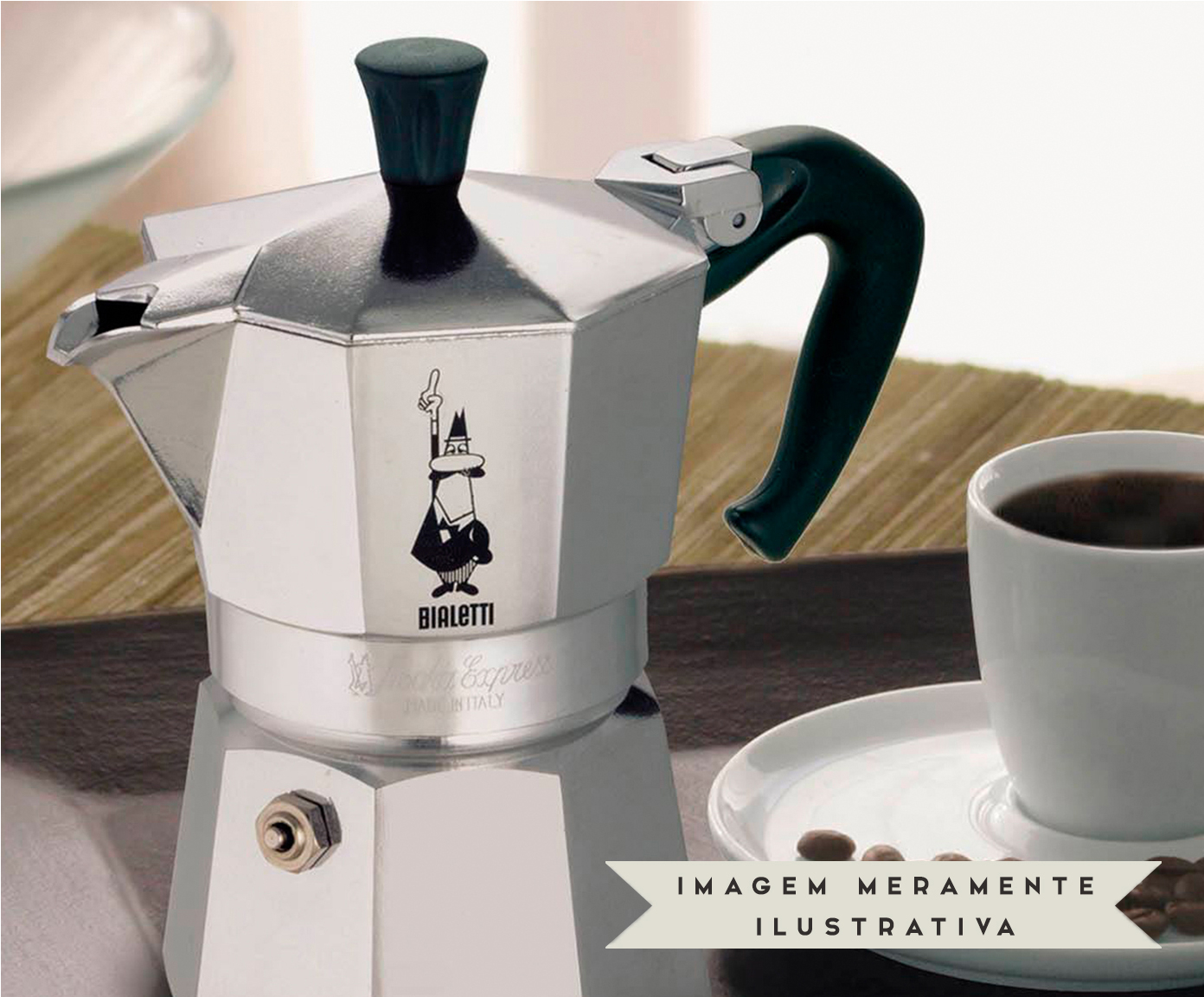 Cafeteira Italiana Nuova Moka Met&aacute;lico image number 4