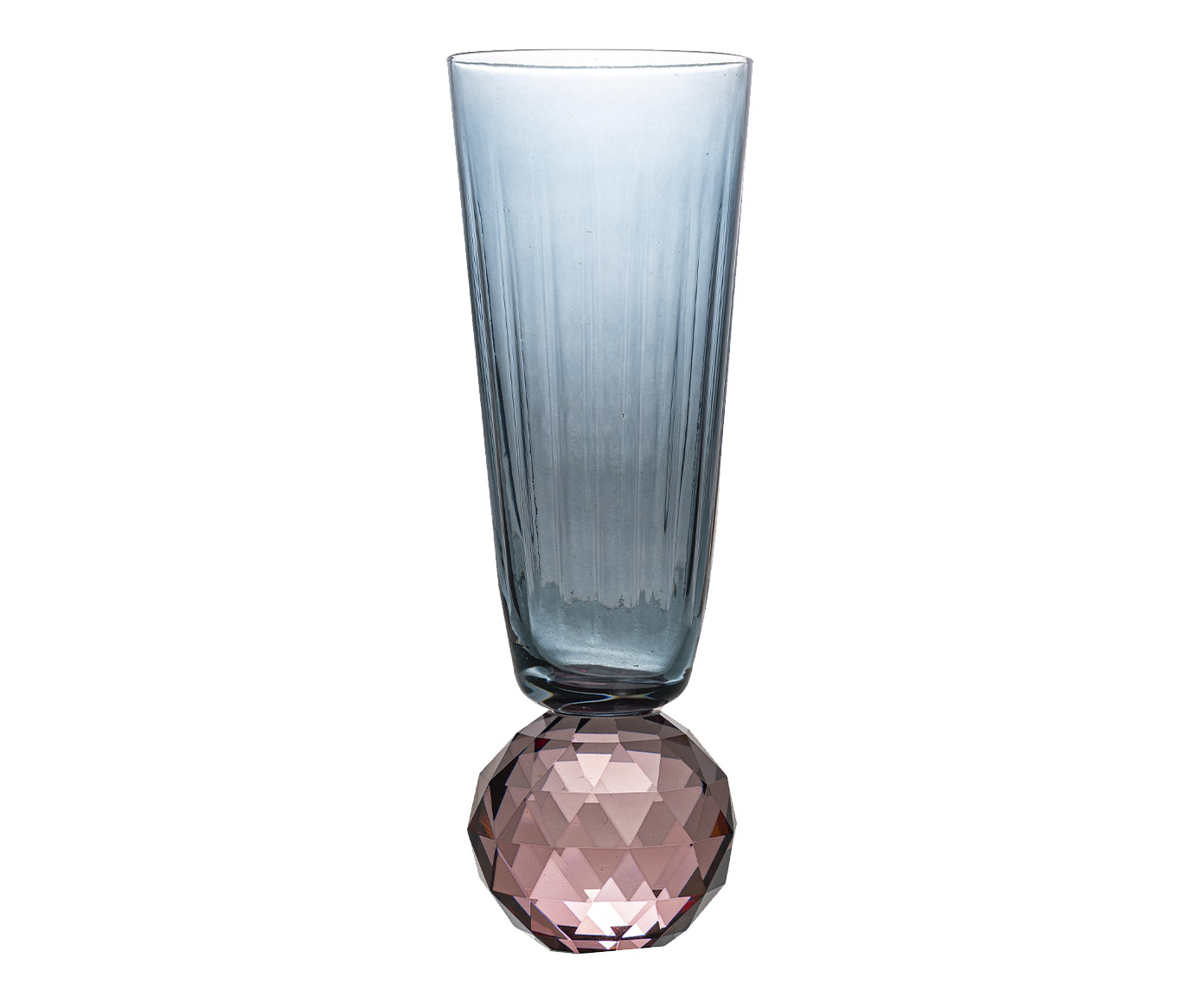 Ta&ccedil;a de Vidro Mince Ros&ecirc; e Azul - image 0