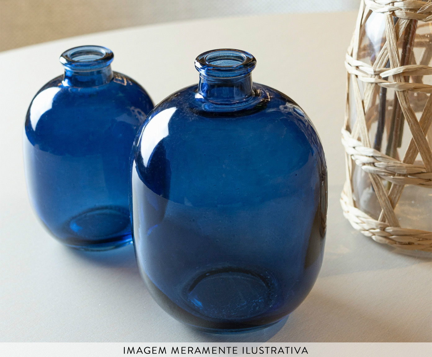 Vaso de Vidro Horizon Azul image number 1