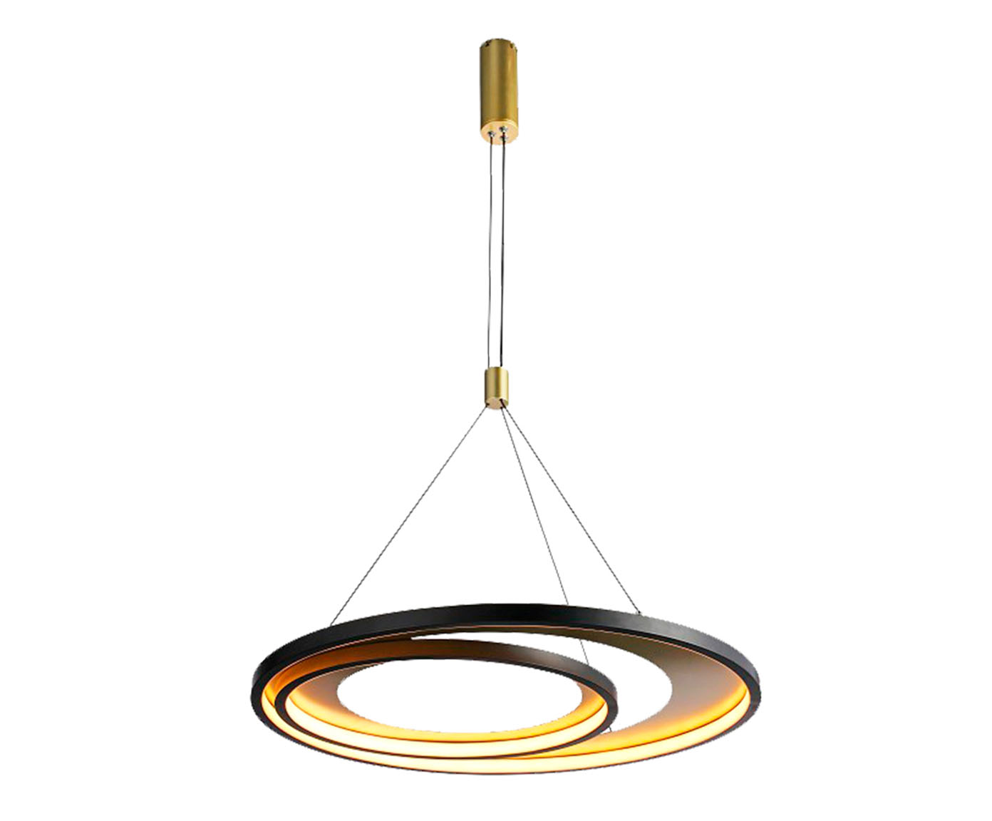 Pendente Loop Preto e Dourado Bivolt image number 0