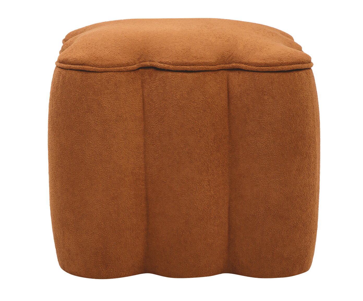 Puff Quadrado Boucle Pitanga Terracota image number 4