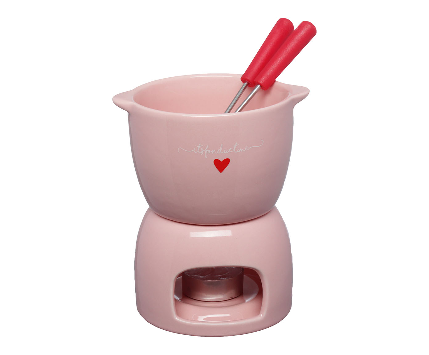 Jogo para Fondue e Porcelana Lamour Rosa image number 0