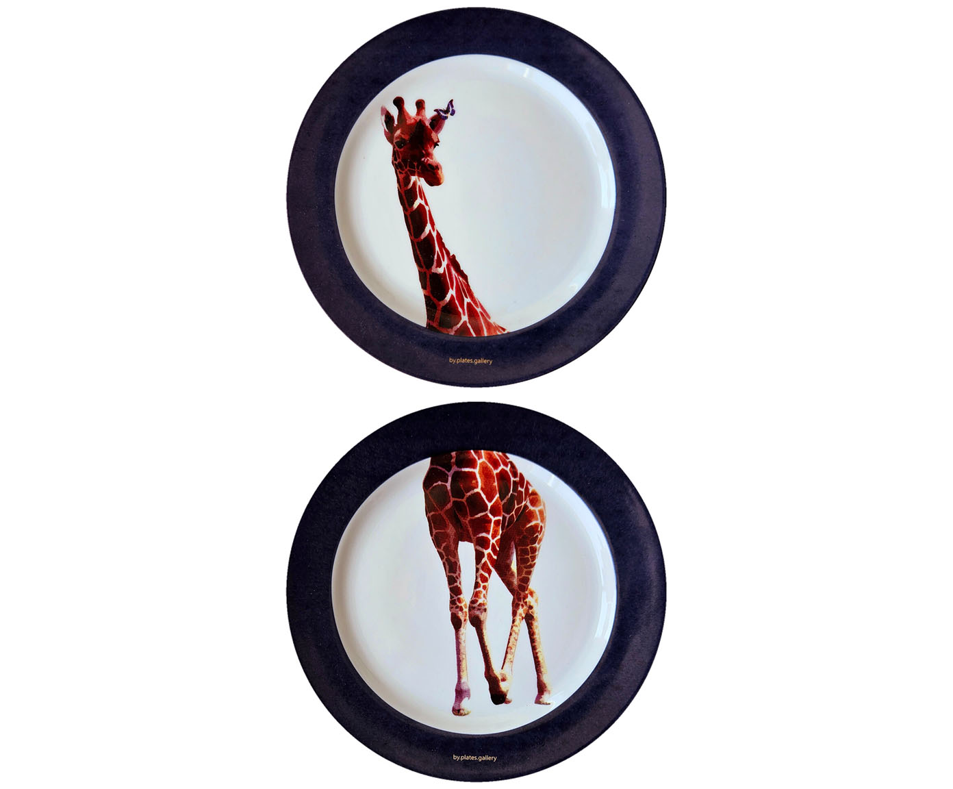 Jogo de Pratos em Porcelana Duo Girafa Azul - image 0