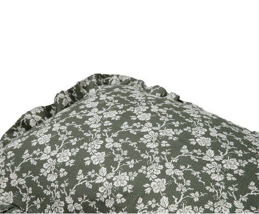 Capa de Almofada Retangular Estampada com Babados Floral Dora Verde image number 3