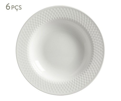 Jogo de Pratos Fundos Split White - image 0