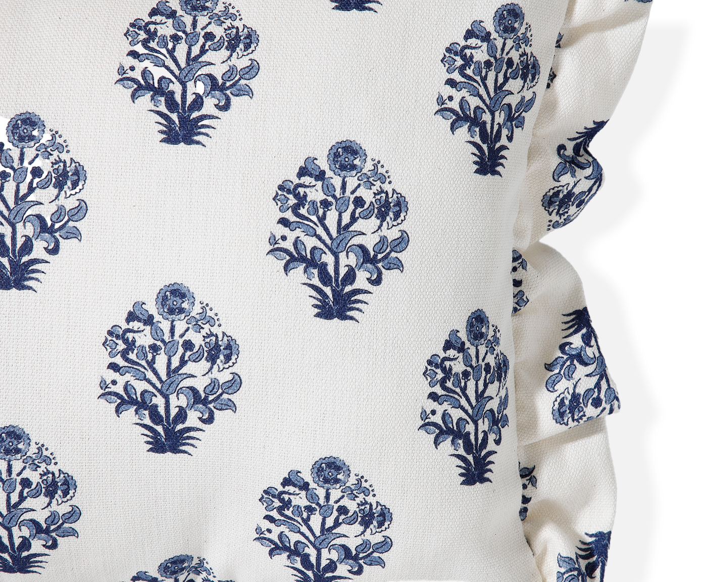 Capa de Almofada Retangular com Babados Floral Poppy Off-White image number 3