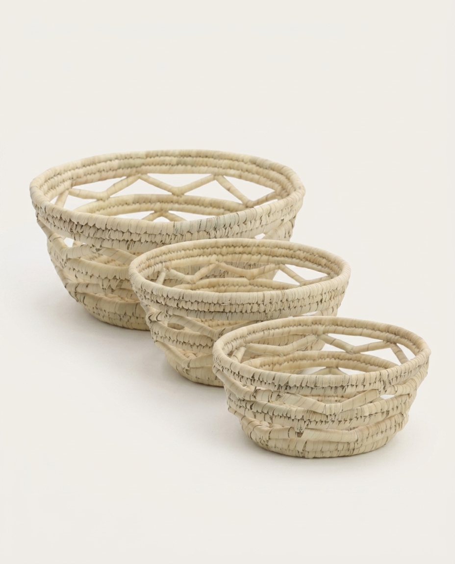 Jogo de Cestas Tramadas Kans Grass Natural image number 3
