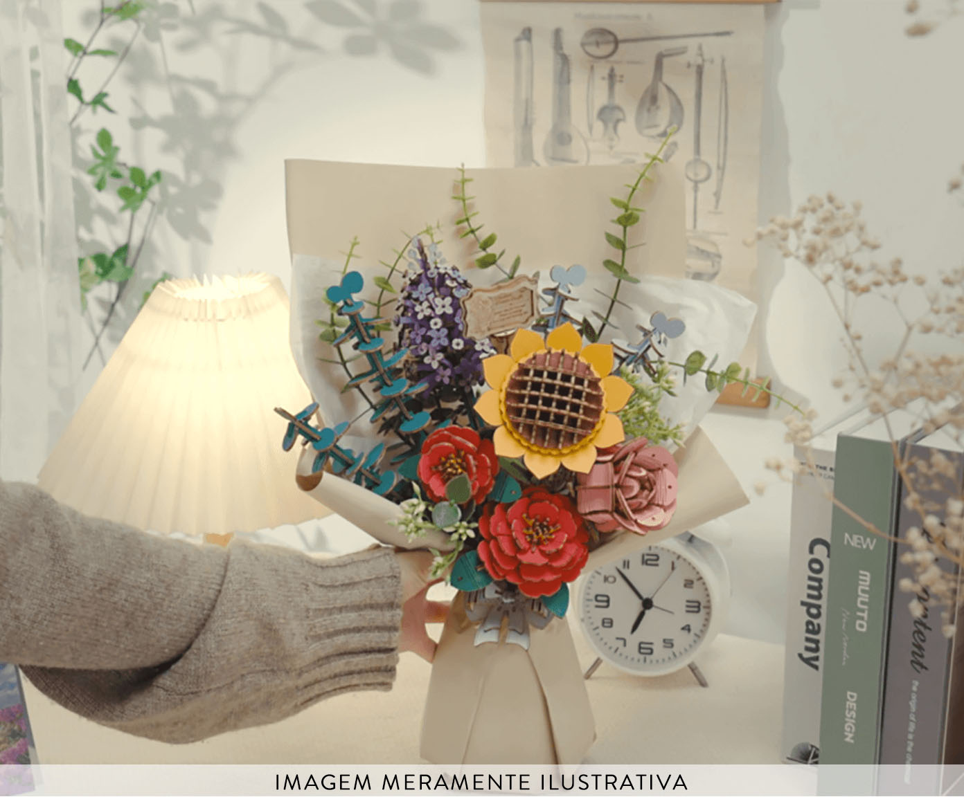 Quebra-Cabe&ccedil;a 3D Buqu&ecirc; de Flores image number 2