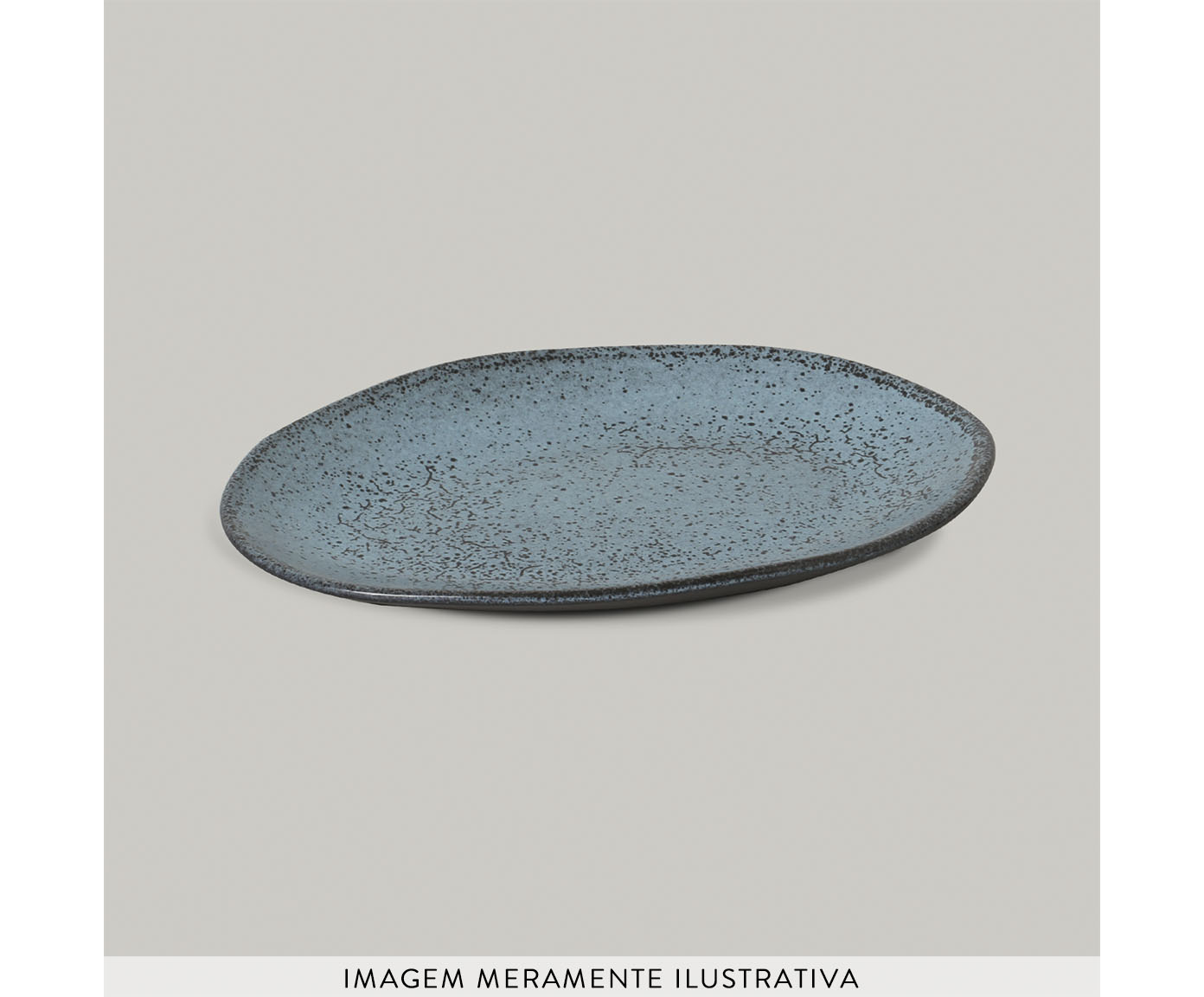 Jogo de Pratos para Sobremesa Oval Org&acirc;nico Night Sky Azul image number 5