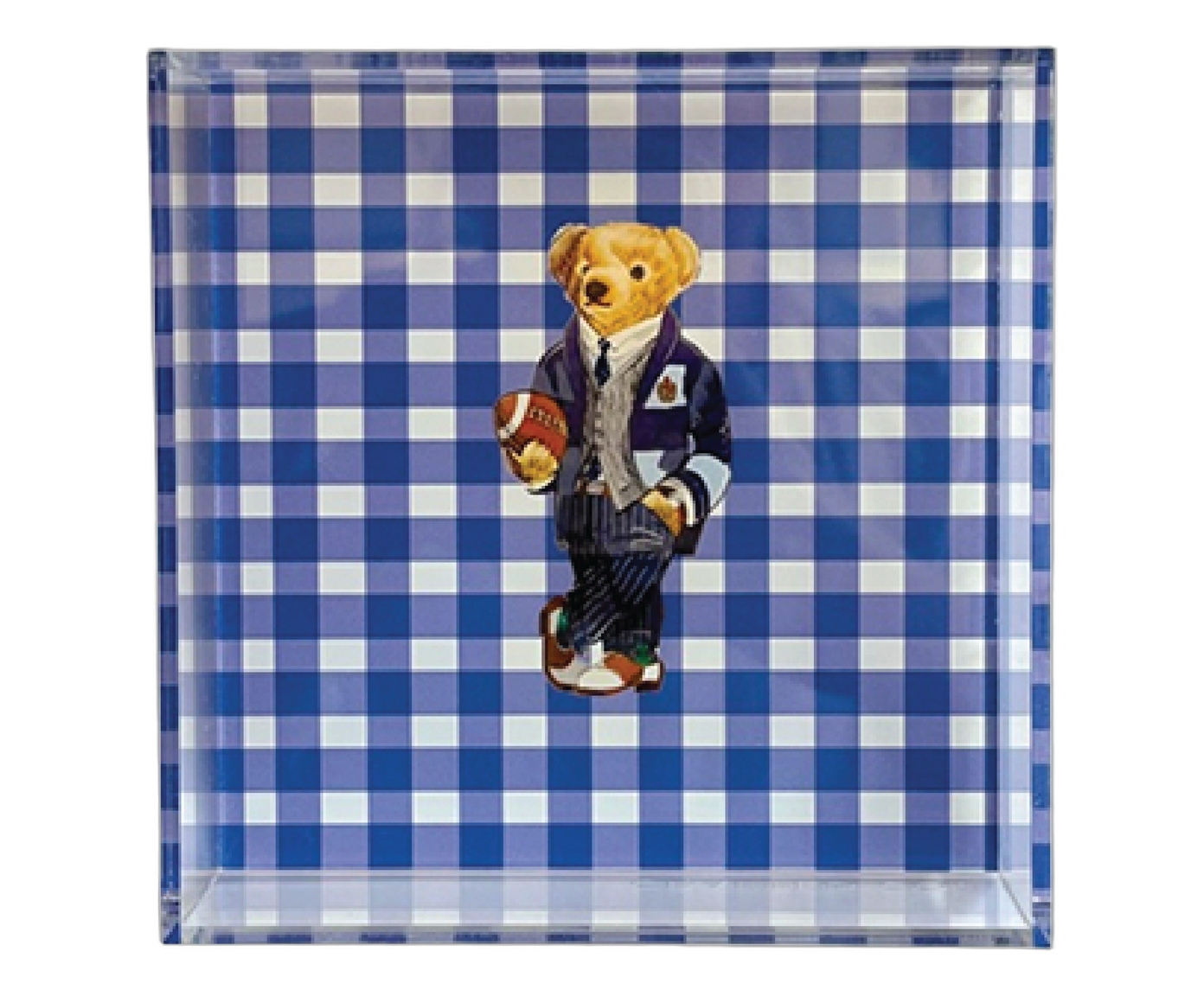 Bandeja Teddy Vichy Azul image number 0