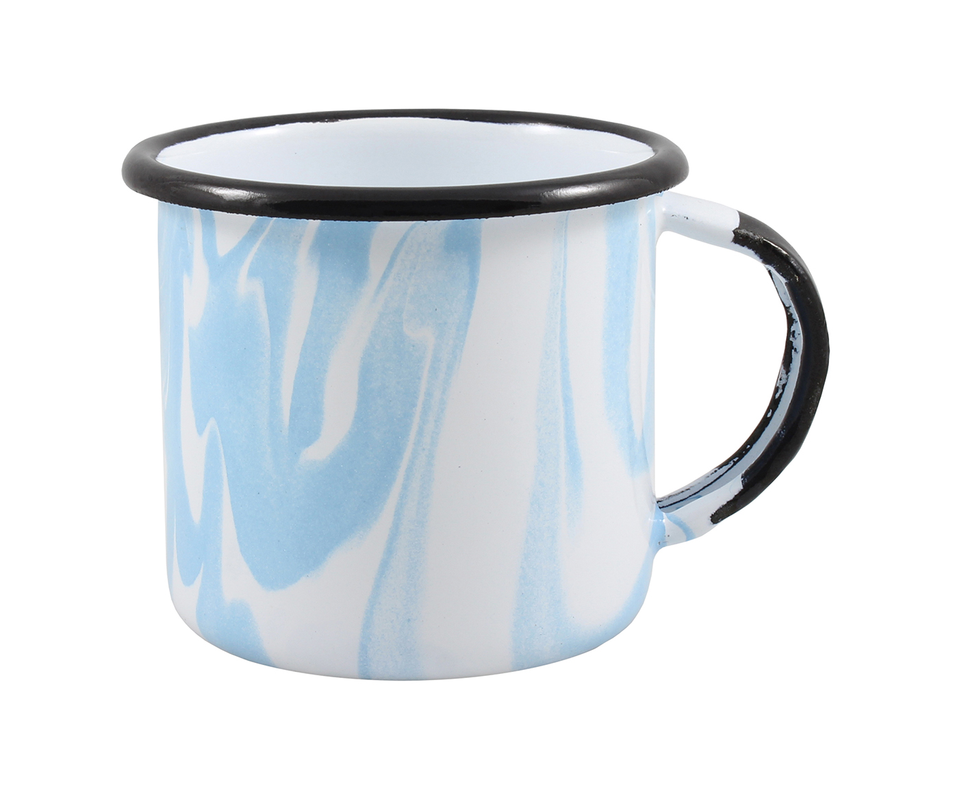 Caneca Esmaltada Marmorizada Azul Claro image number 0