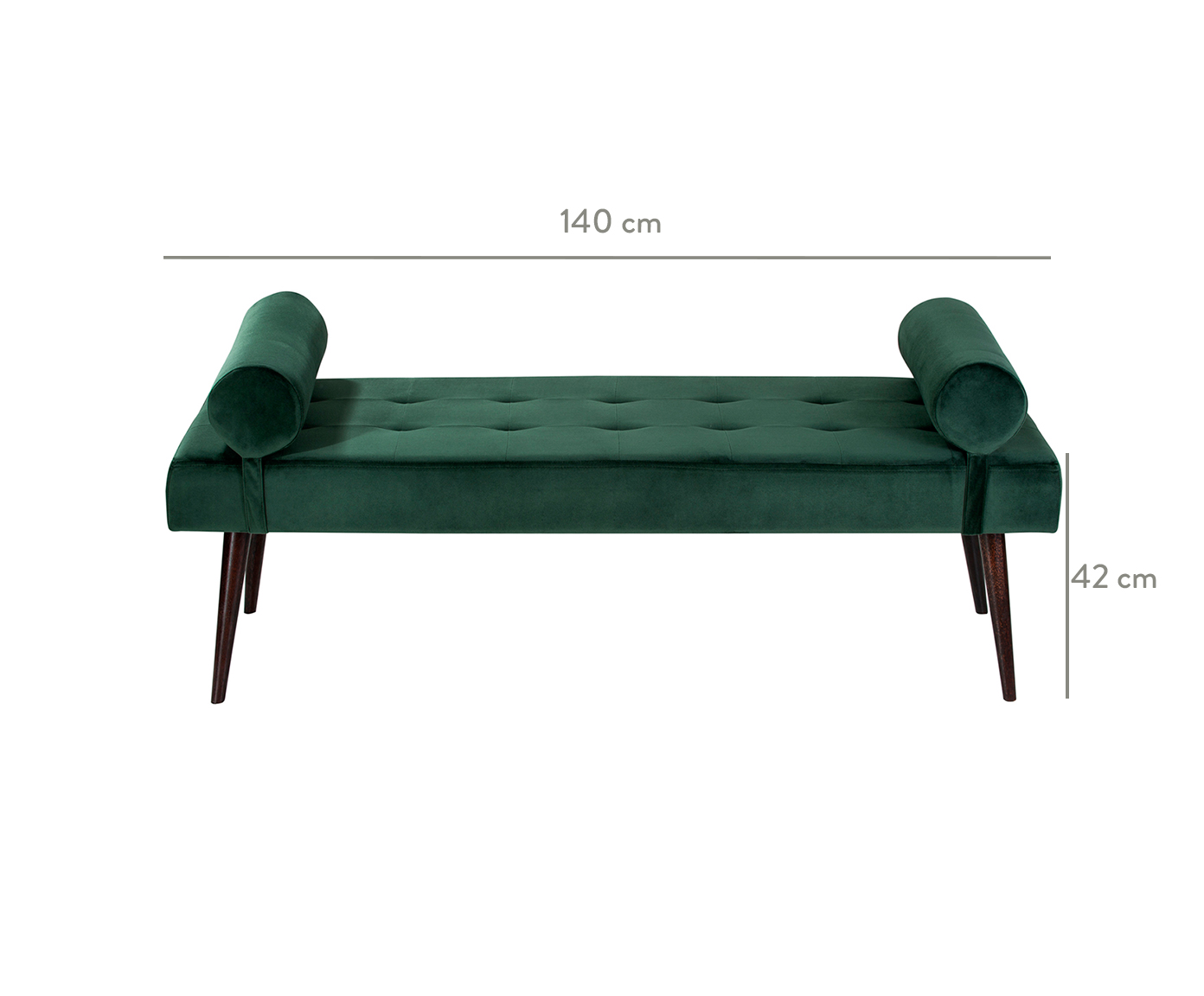 Recamier em Veludo Olivia Charming - Verde Floresta image number 2