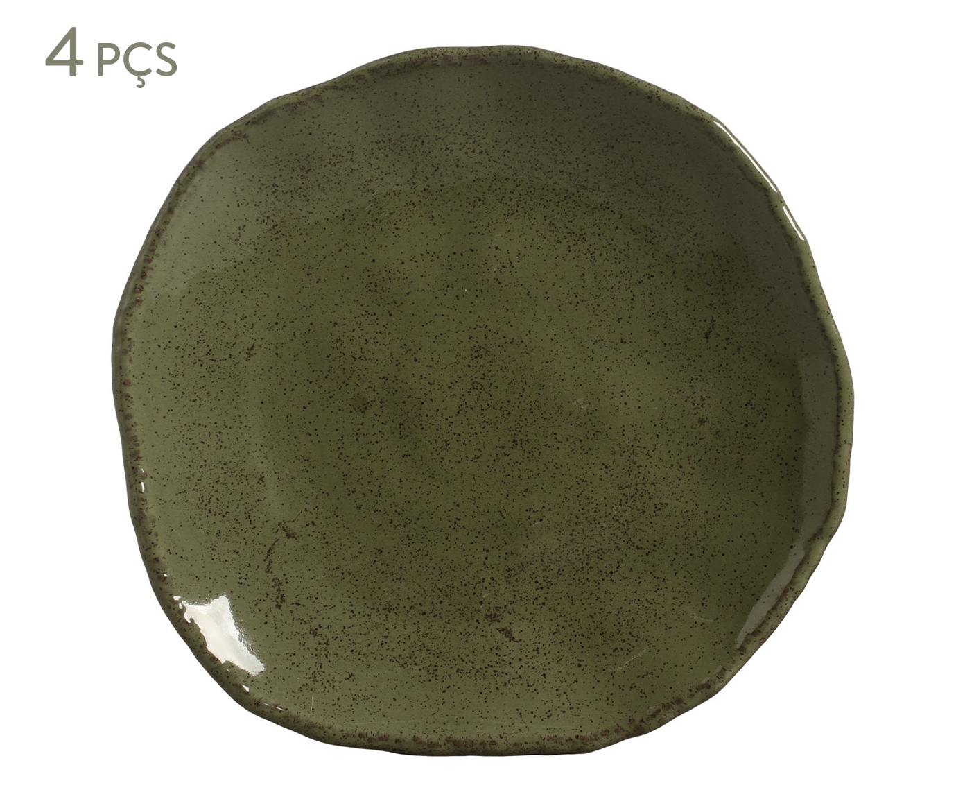 Jogo de Pratos Fundo Org&acirc;nico Eco Stone Jade Verde - image 0