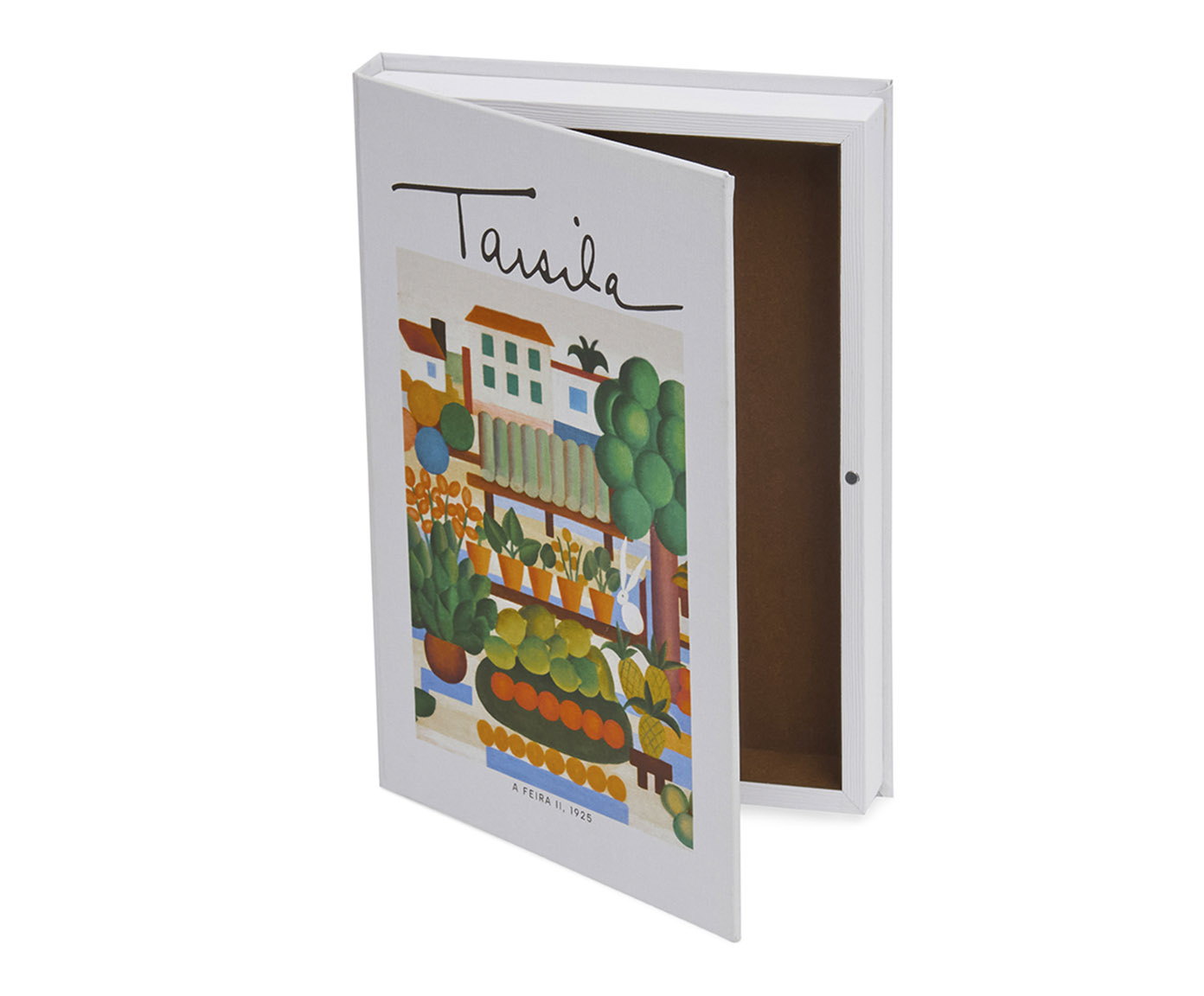 Livro-Caixa em Mdf e Canvas A Feira image number 2