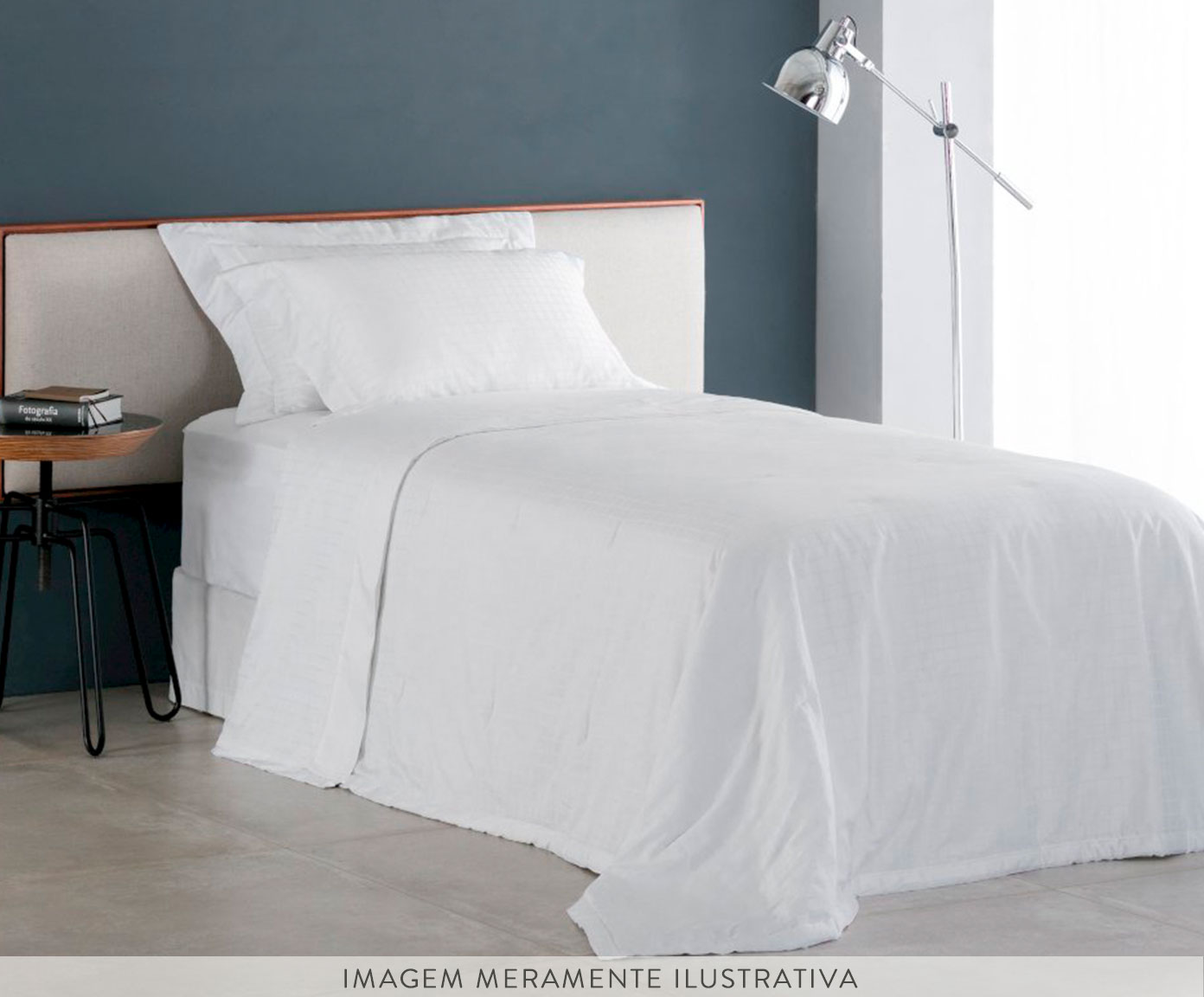 Fronha Damasck Square Cetim 300 Fios - Branco image number 2