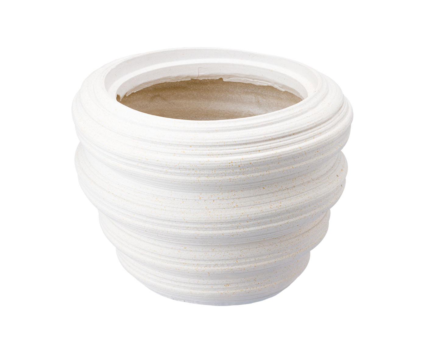Vaso Cer&ecirc;mico Redemoinho Branco image number 0