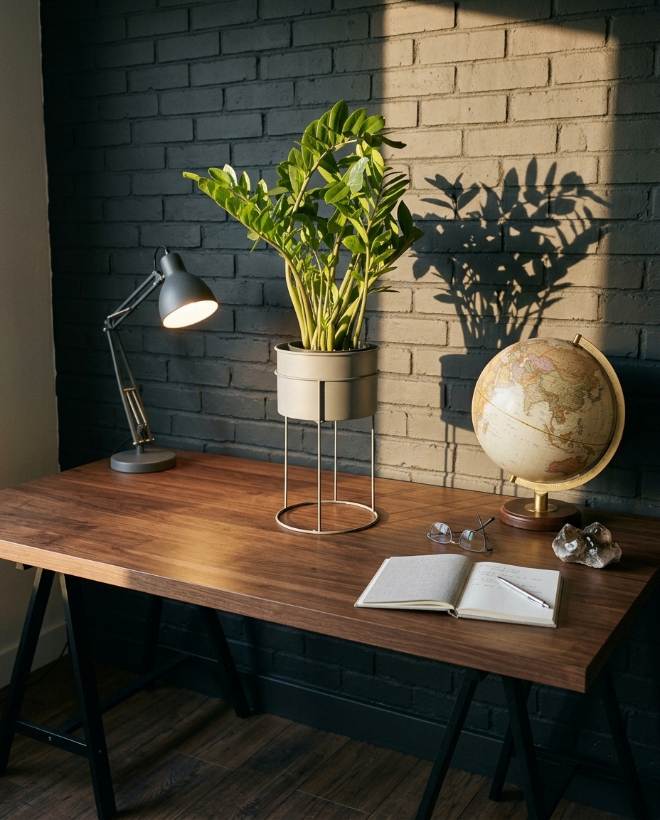 Suporte de Plantas com Vaso Humait&aacute; Cinza - image 1