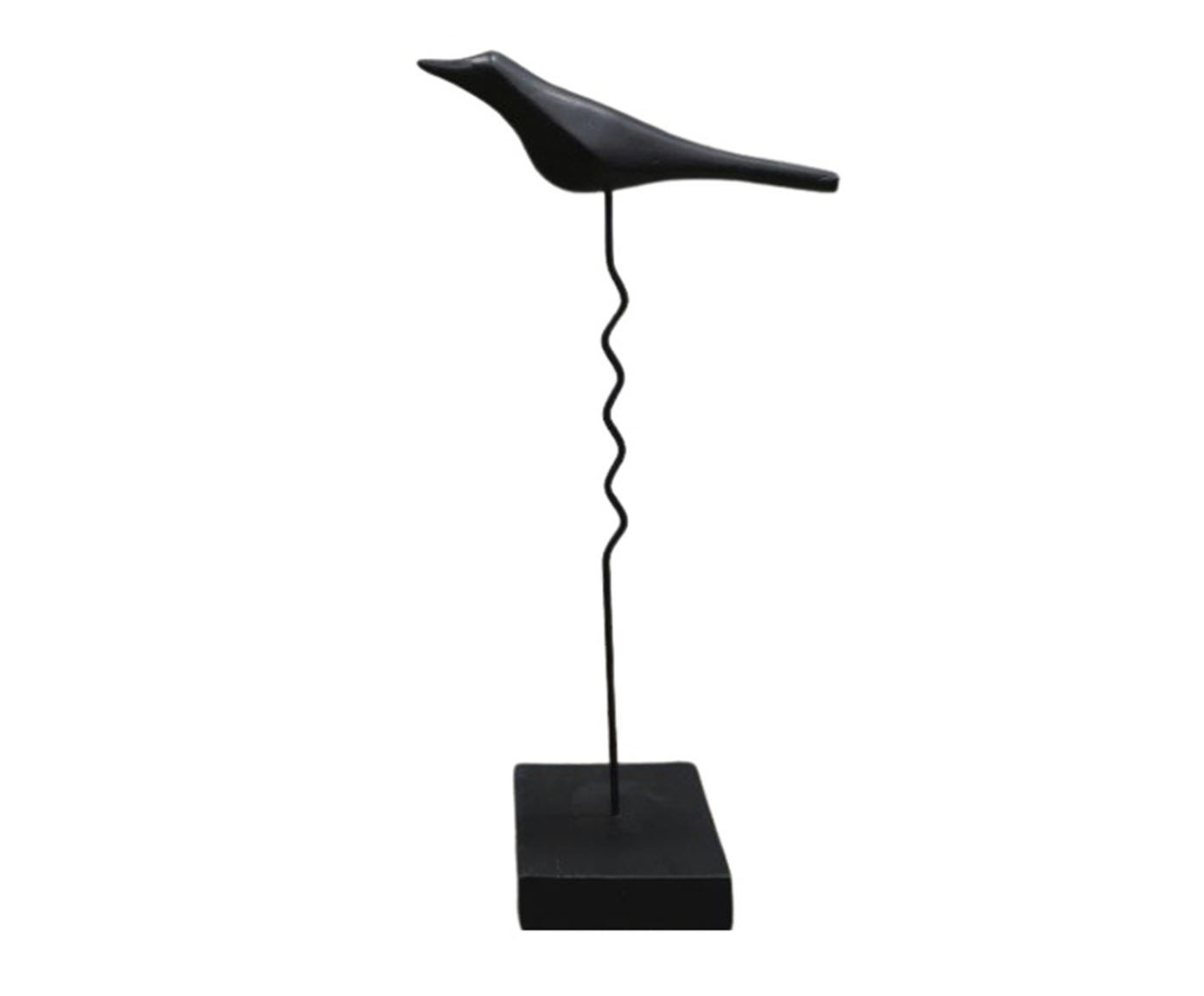 Adorno P&aacute;ssaro com Apoio II - Preto - image 0