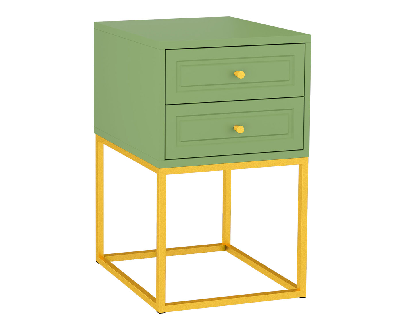 Mesa de Cabeceira Bonn Verde Caru&aacute; e Dourado image number 0