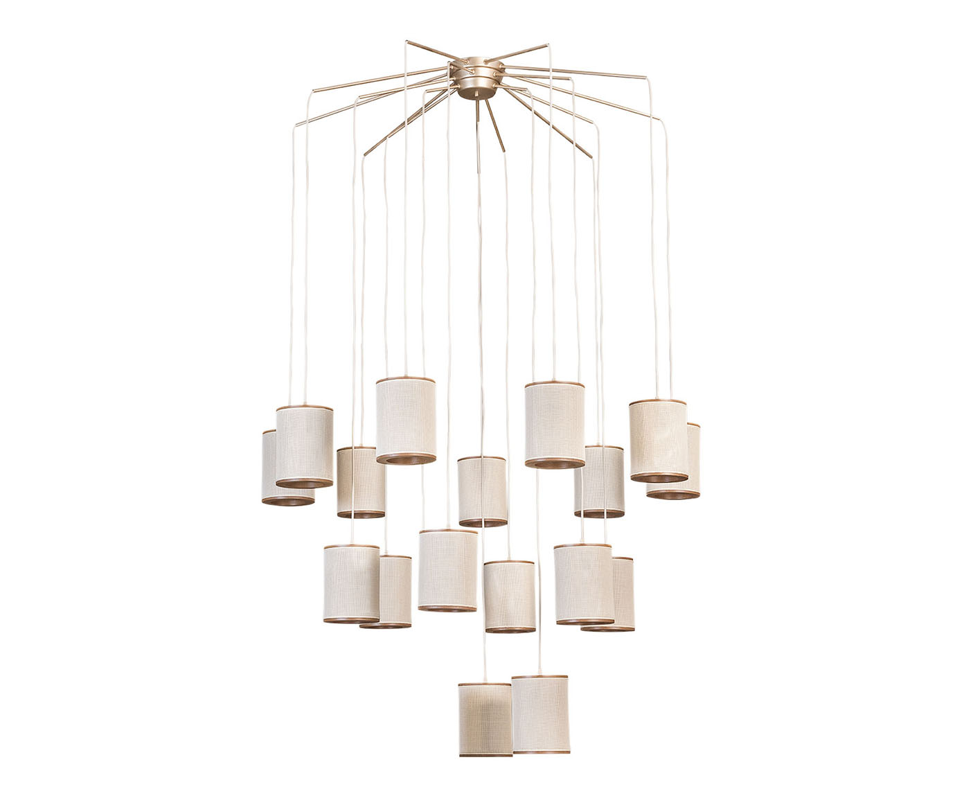 Lustre Apollo 18 Lampadas Castanho - Bivolt image number 0